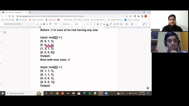 Mock interview with a software engineer| Mock coding interview with Srinidhi
