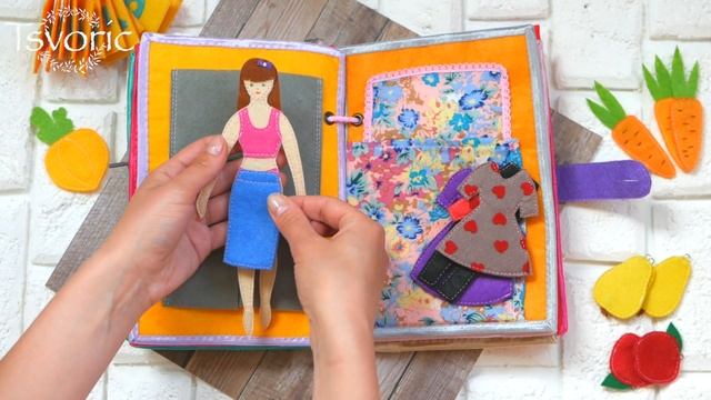 Детская развивающая книга из фетра. DIY Tsvoric Developing book смотреть онлайн