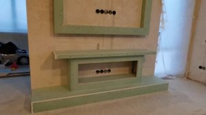 ⚡ Декоративный камин и телевизионная ниша под телевизор из гипсокартона.