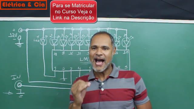 Circuito VU de Leds com 2 Efeitos Bargraf Usando LM3915 смотреть онлайн