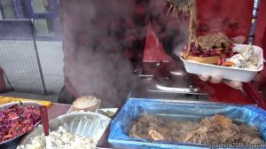 Huge Sandwiches With Ribs and Pulled Meat. Yummy Street Food of London