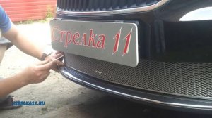 Защита радиатора Premium для SKODA SUPER B 2009-2013г.в. (Хром) - strelka11.ru