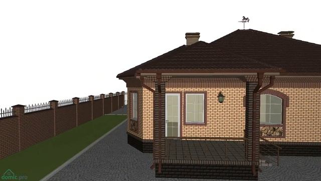 Эскиз одноэтажного дома с двумя эркерами (вариант) B-200-ТП смотреть онлайн