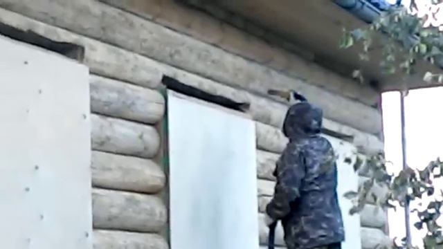 Пескоструйная очистка деревянного дома от краски. смотреть онлайн