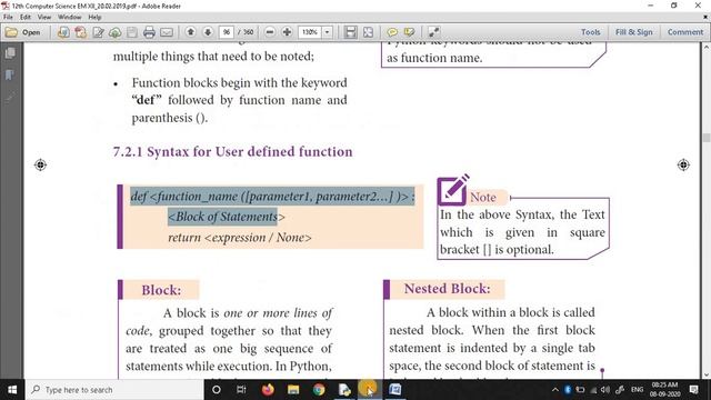 +2 CS Python Part 10 Python Functions & Main Advantages, User Defined Functions without parameters