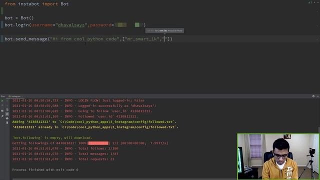 HINDI: Instagram Automation With 10 Lines Of Python Code | Python Instagram BOT