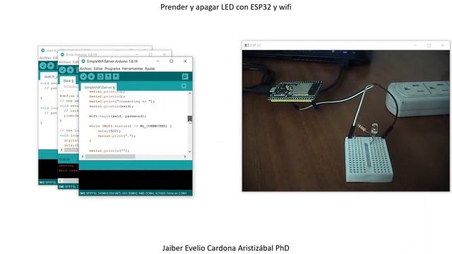 Prender o apagar LED con ESP32 y Wifi смотреть онлайн