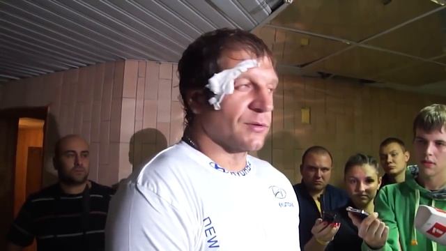 Александр Емельяненко! Интервью после боя! смотреть онлайн