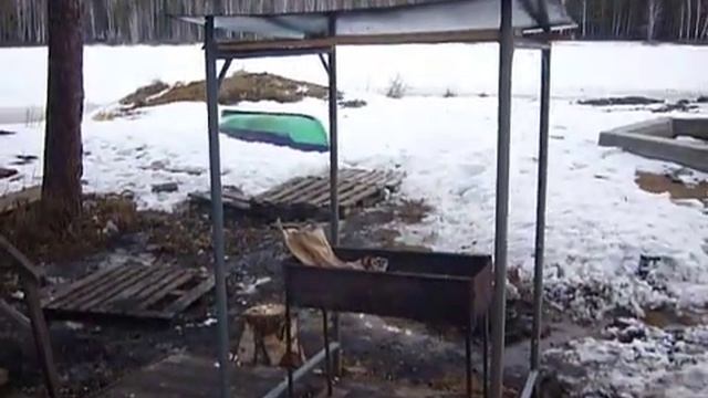 Вариант навеса над мангалом. смотреть онлайн