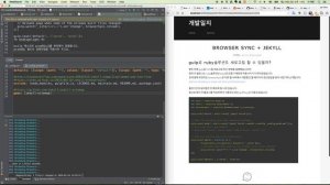 jekyll + browserSync