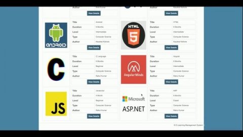Online E Learning Portal | PHP and MySQL Project Source Code | PHP MySQL CRUD Project