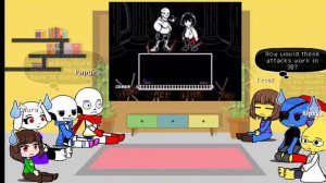 Undertale React to Bad Time Trio fight
