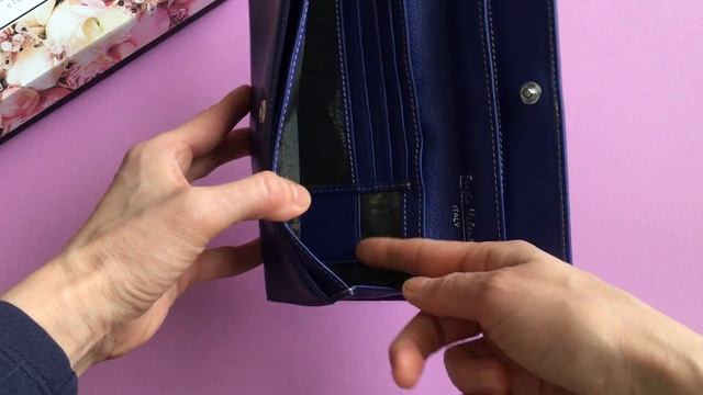 ❤ Женский легкий кожаный кошелек на полную купюру➡️СВ 8021-013 смотреть онлайн