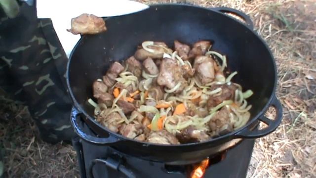 Жаркое в КАЗАНЕ на ОЧАГЕ ! РЕЦЕПТ для ЛЕТА !
