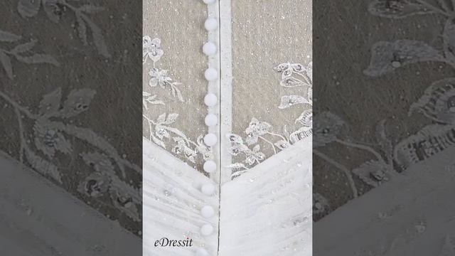 eDressit New White Lace Appliques Shiny Wedding Bridal Dress (01201707)