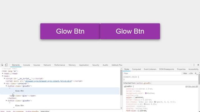 Glowing Effects using html css3 javascript jquery animation - web development