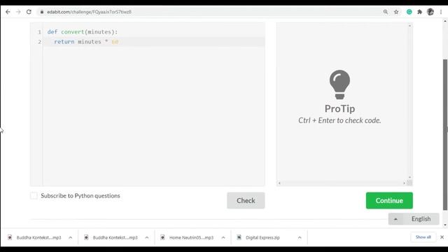 Convert Minutes into Seconds with python