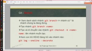 Hướng Dẫn Sử Dụng Git - Git Branch Tạo, Sửa Đổi Tên Nhánh