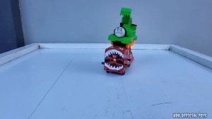 Угадай поезд Изображение |  Экскаватор Красочный поезд |  Поезд-паук |  Пожиратель поездов