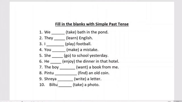 Worksheet no 20 | Basic Grammar | For Admission Test