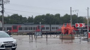 Разгон Ласточки Электропоезд Ласточка Эс2г Разгоняется