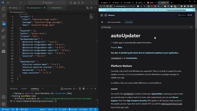 Aggiornare e firmare l'app - ELECTRON JS TUTORIAL ITA Episodio 15 смотреть онлайн
