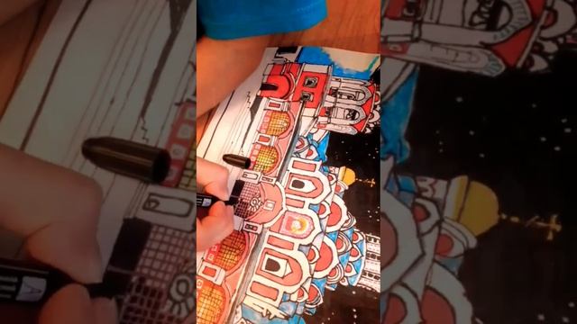 Храм Казанской иконы Божией Матери на Красной площади. Рисунок маркерами смотреть онлайн