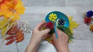 ОСЕННИЕ ПОДЕЛКИ своими руками.ПОДЕЛКИ из ПРИРОДНОГО МАТЕРИАЛА.Осенняя композиция"ЗОНТИК". DIY craft