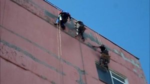 ООО"ОЛИМП" Капитальный ремонт фасада промышленными альпинистами