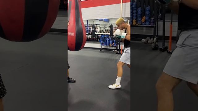 Fast hands and power on the heavy bag