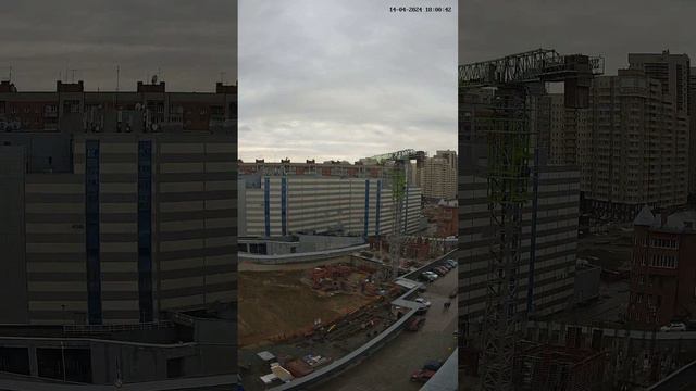 Таймлапс строительства GAGARIN CITY (Гагарин Сити) Новосибирск апрель 2024