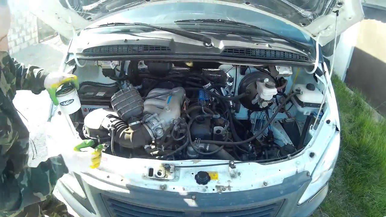 Замена масла и масляного фильтра подробно на Газели смотреть онлайн