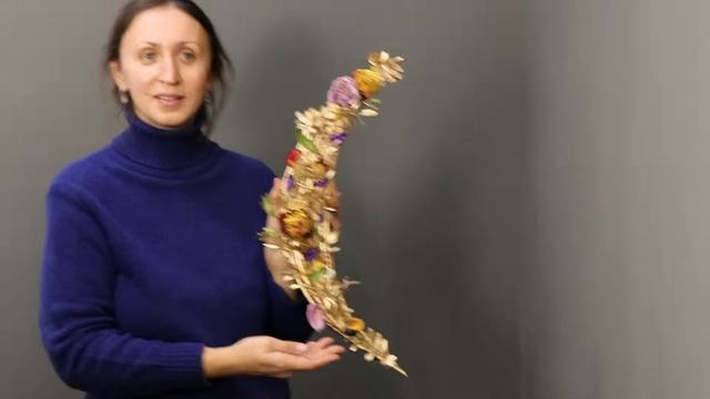 Осенние венки в виде луны// Цветочная мастерская "Ягель" смотреть онлайн