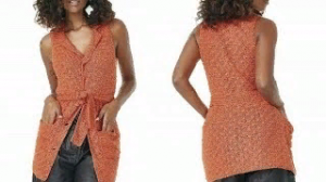 Симпатичный жилет крючком - Вяжем красивый узор крючком для жилета