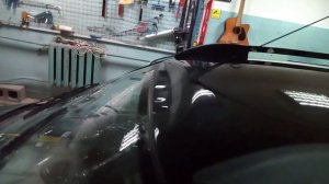 Лада калина-на ходу открылся капот  последствия