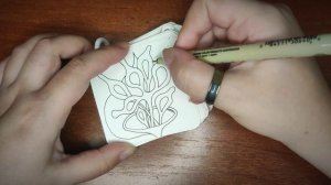 Зентангл Бижу в авторском скетчбуке LUNARFUX