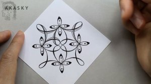 Drawing Zentangle – LOOPY BLOSSOM