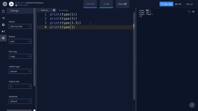 Функция type в python смотреть онлайн