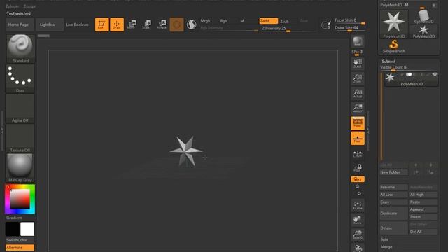 Уроки ZBrush. SubTool смотреть онлайн