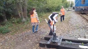 Перевод стрелки и маневр на станции Пушкино.mp4