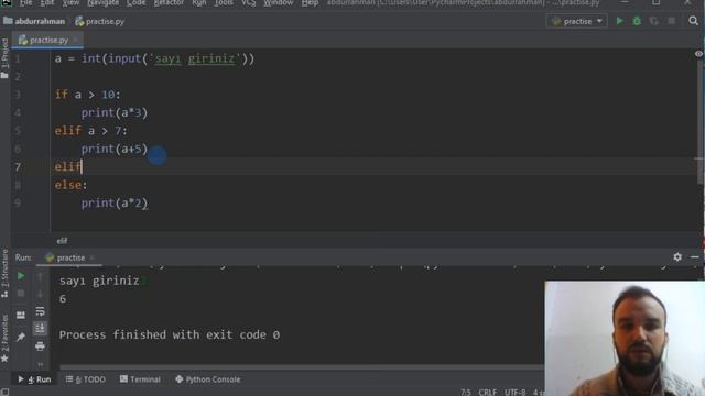 Python Öğreniyoruz - Temel seviye - if, elif, else kullanımı - Part 7 смотреть онлайн