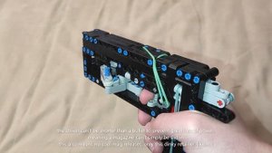 working 3 wide semi-auto brickshooter lego pistol tutorial