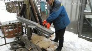 Козлы для пилки дров. Sawbuck. Saegebock. Stihl MS 180. Хельмут Баптист г. Тавда