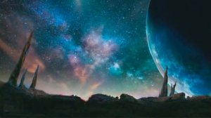 Amazing Fantasy Space Planet Stars Night landscape - Live Wallpaper - Animated background