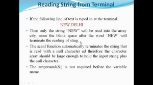 Lecture 22 Day 8 Character Array String