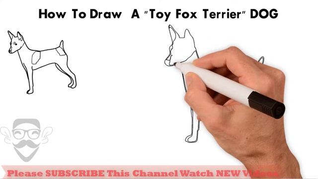 How To Draw A Toy Fox Terrier DOG | Draw Easy For Kids смотреть онлайн