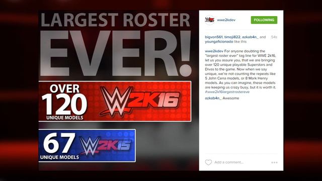 WWE 2K16: More Than 120 Unique Characters Confirmed! (Not Including Alt Attires / Retro Versions) смотреть онлайн