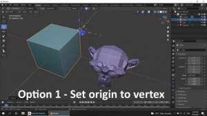 Set Origin to vertex and 3D cursor in Blender 2.93