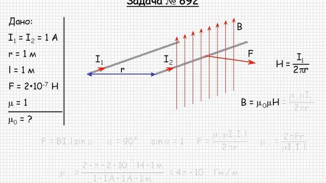 859 Электричество и магнетизм Магнитное поле тока Электромагнитная индукция Задача 892 смотреть онлайн