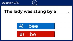 Homophones Quiz: CAN YOU SCORE 15/15 ON THIS QUIZ?  ENGLISH GRAMMAR TEST. #8